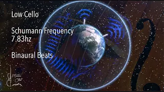 Schumann Frequency, Alpha Binaural Beats and Low Cello.  A resonance of the earth, healing