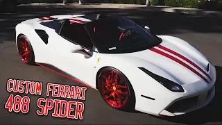 Here in my garage, my custom Ferrari 488 Spider!