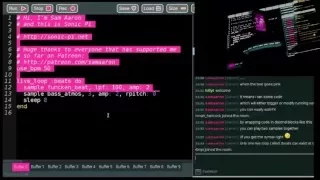 Sam Aaron live coding a DJ set with Sonic Pi