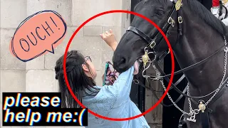 OMG! King’s Horse BITES This Woman! She SCREAMS in Pain!