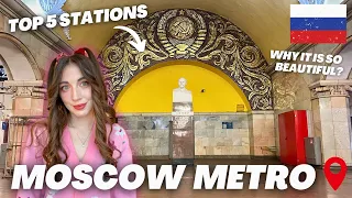 RUSSIAN METRO 🇷🇺 Exploring underground castle of Moscow!