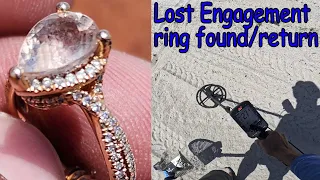 Lost engagement ring found beach metal detecting, returned to owner. Plus 4 more rings finds.