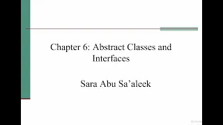 Abstract Classes and Interfaces - part 3