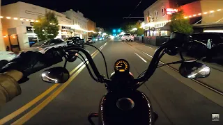 {RAW} Sound Only Night Ride | Harley Davidson Sportster Iron 1200 4K POV