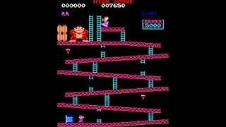 Donkey Kong (Original) Full Playthrough (US Arcade Version, All 4 Levels, 3 Rotations, 0 Deaths)