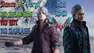 Devil May Cry 5 - Dante Vs Vergil DMD - No Weapons | No SDT | No Damage! True Royal Guard (4K 60fps)