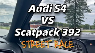 Audi S4 vs Scatpack 392 Dig Street Race
