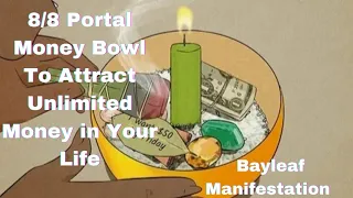 8/8 Portal Money Bowl🍀To Attract Unlimited Money in Your Life🍀Bayleaf Manifestation For Health,Love🍀