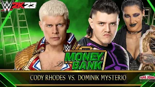 FULL MATCH - Cody Rhodes vs Dominik Mysterio | WWE Money In The Bank 2023 | WWE 2K23