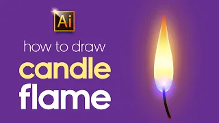 A CANDLE FLAME | ADOBE ILLUSTRATOR TUTORIAL FOR BEGINNERS