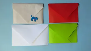МК Як зробити конверт паперовий легко без клею | Орігамі | МК Как сделать конверт из бумаги