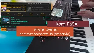 Korg Pa5X style demo: abstract orchestra freestyle