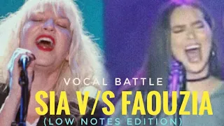 Sia V/S Faouzia ( Low note edition)| LIVE VOCAL BATTLE😱