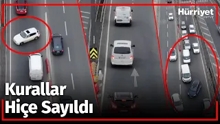 İstanbul Trafiğinden Akılalmaz Görüntüler!