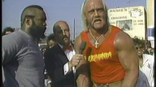 Hulk Hogan & Mr. T --  Wrestlemania (I) :30 second Spot & L.A. Workout