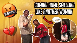 COMING HOME SMELLING LIKE ANOTHER WOMAN PRANK ON GIRLFRIEND!!! #prank #prankongirlfriend