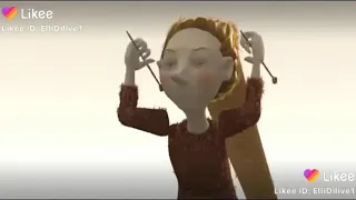 Короткометражный мультфильм про то как девочка пытается достать ножницы