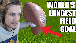xQc Reacts to World's Longest Field Goal- Robot vs NFL Kicker (Mark Rober)
