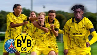 BVB U19: Rijkhoff's Spectacular Goal For The Win vs PSG! | Paris St. Germain - BVB 0:1 | Highlights