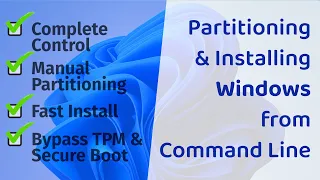 Install Windows without any restriction using Command..No TPM, No Secure Boot