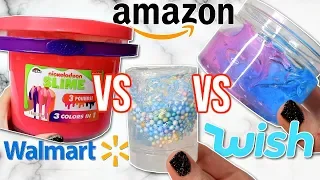 Walmart VS Wish VS Amazon Slime Review! Is It Worth It?!