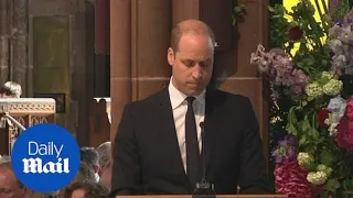 Prince William delivers moving words during Manchester service