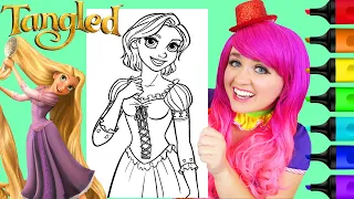 How To Color Princess Rapunzel With Short Hair | Markers