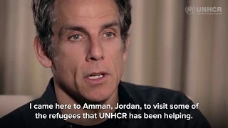 Ben Stiller meets families in a Jordan refugee camp