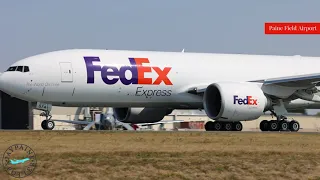 FedEx 777F 50th 777 Special Livery Test Flight Landing And High Speed Taxi Test At PAE