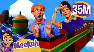 Meekah & Blippi's Train Ride | Educational Videos for Kids | Blippi and Meekah Kids TV