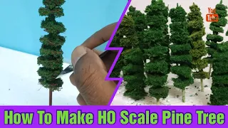 How To Make HO Scale Pine Trees | Amazing Tall Forest Pine Trees For Model Railroad Scenery
