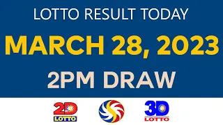 [Tuesday] Lotto Result Today MARCH 28 2023 2pm Ez2 Swertres 2D 3D 6D 6/42 6/49 6/58 PCSO
