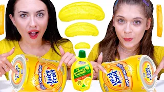 ASMR Mukbang Yellow Food Challenge  | Eating Only One Color Food By LiLiBu