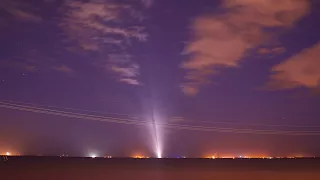 SpaceX Launch Lights Up Night Sky