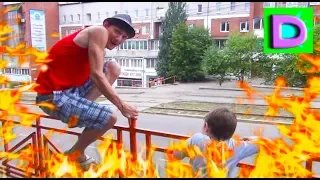 Денис Устроил ЧЕЛЛЕНЕДЖ ПОЛ ЭТО ЛАВА или Floor is lava Challenge/ Ведьма Баба Яга Заколдовала Дениса