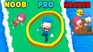 NOOB vs PRO vs HACKER - Stop the Flow Gameplay All Levels (Android & iOS)