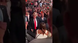 Trump Enters to Cheers At UFC 264