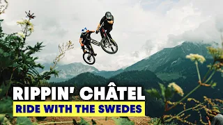 Tons Of Air Time at Châtel Bike Park! | Big Mountain Freeriding - Ride With The Swedes S2E4