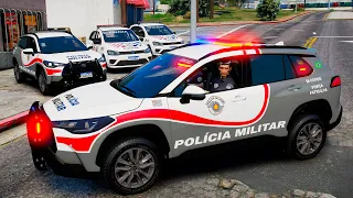 ROUBO em ANDAMENTO FORÇA PATRULHA PMESP | GTA 5 POLICIAL