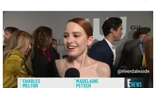 Charles Melton scaring Madelaine Petsch during interview