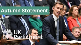 Chancellor of the Exchequer Jeremy Hunt Autumn Statement (BSL) - 22 November 2023