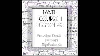 Lesson 99: Fraction-Decimal-Percent Equivalents