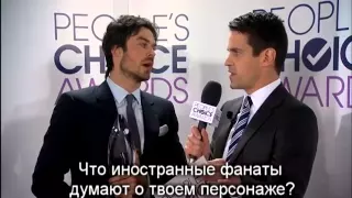 Ian Somerhalder at the 2014 People's Choice Awards red carpet (rus sub)