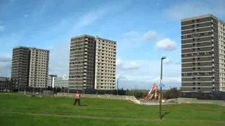 Sighthill tower blocks demolition September 2011