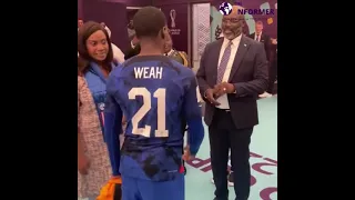 Liberia's President George Weah, First Lady Clar Weah celebrate their son, Timothy Weah.