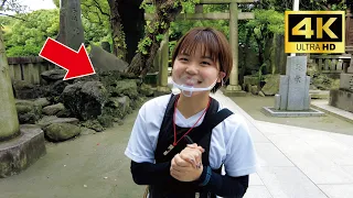 Милая японская девушка Хина-чан провела меня по Асакусе на рикше😊 | Рикша в Асакусе, Токио