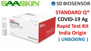 Standard Q COVID-19 Antigen (Ag) Test Kit | Indian Origin | SD Biosensor