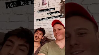 ☺️ New chaotic video of Kerem Bursin with his friend Botan today 🥳