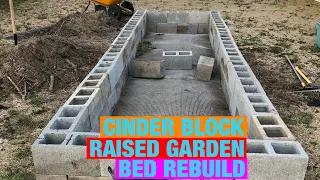 Cinder Block Raised Garden Bed. Taking two garden beds and making one large garden bed