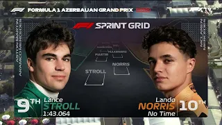 Formula 1 2023 AzerbaijanGP Sprint race Intro commentary